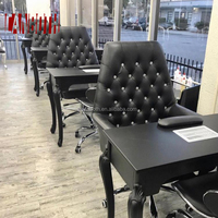 Fourniture d'usine PDG dossier haut bureau salon de manucure client chaise pivotante-cuir synthétique Design moderne hauteur réglable fixe