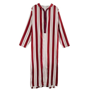 Túnica Thobe a Rayas para Hombre, Kaftan de Dubái, Djellaba Marroquí con Capucha, Vestido Musulmán de Manga Larga, Camisas, <span class=keywords><strong>Ropa</strong></span> Islámica, Túnica - Product Image 2