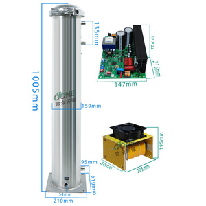 Recirculación de tratamiento de agua de refrigeración 100/200/300/400/500G/Hora Salida de ozono Generador de ozono Tubo de ozono de cuarzo refrigerado por agua - Product Image 4