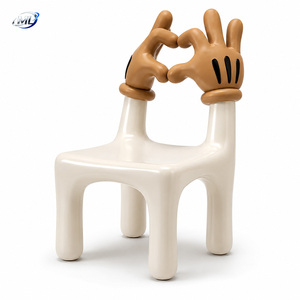 Chaise de salon sculpturale moderne en fibre de verre, tabouret artistique de loisirs, siège d'appoint durable et imperméable pour café et hôtel - Product Image 1