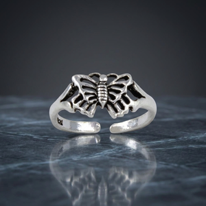 Moderno diseño de mariposa ajustable hecho a mano anillo de dedo ajustable 925 joyería de plata esterlina anillo de dedo fino personalizado - Product Image 3