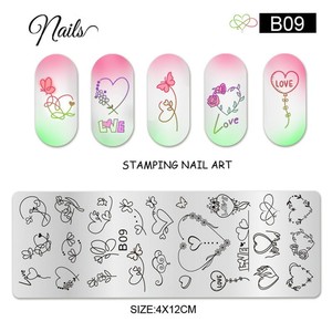 แผ่น<span class=keywords><strong>ป</strong></span>ั๊มเล็บลายดอกไม้ดีไซน์รู<span class=keywords><strong>ป</strong></span>หัวใจ4X12<span class=keywords><strong>วัน</strong></span><span class=keywords><strong>วาเลนไทน์</strong></span> - Product Image 3