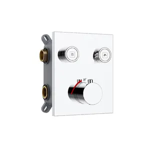 Bathtub Brass Wall Mounted Concealed Thermostatic Diverter Shower Connector Valve