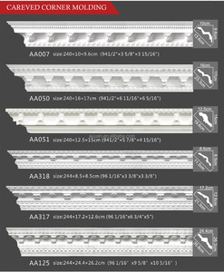 Corniche en PU classique traditionnelle et économique <span class=keywords><strong>pour</strong></span> décoration d'angle intérieur Moulures couronnées en polyuréthane Garniture de plinthes en <span class=keywords><strong>bois</strong></span> et gypse - Product Image 5