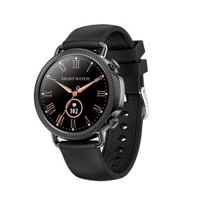 นาฬิกาอัจฉริยะกันน้ำ หน้าปัดทรงกลม ระบบสัมผัสเต็มรูปแบบ พร้อมฟังก์ชันติดตามสุขภาพและการนอนหลับ สำหรับผู้หญิง สายรัดข้อมืออัจฉริยะเพื่อการออกกำลังกาย - Product Image 5