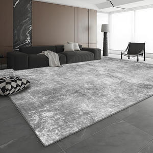 Alfombra Italiana Abstracta Rectangular, Imitación de Cachemira, Color Gris Claro, para Sala de Estar o Dormitorio, Cobertura Total, Fácil Cuidado - Product Image 4