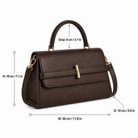 Sac à main en cuir Shineera Premium pour femme, style luxe discret, en cuir pleine fleur, sac fourre-tout minimaliste pour le bureau