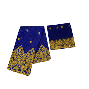 H & D personnalisation broderie africaine tissu imprimé nouveauté Satin dentelle tissu brillant imprimé <span class=keywords><strong>Bazin</strong></span> - Product Image 3