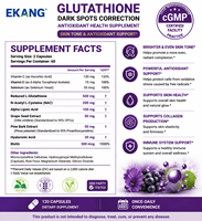 Complément Alimentaire OEM ODM de Glutathion de Qualité Alimentaire pour la Correction des Taches Brunes et le Soutien Antioxydant du Teint, 120 Capsules pour Adultes