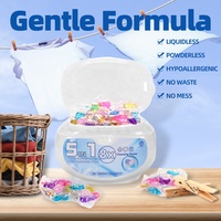 Capsules de lessive super concentrées 5-en-1 de Corée, parfum longue durée, perles de lavage, capsules de lavage