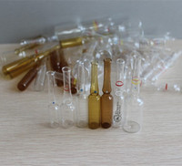 Ampoules jetables 1ml 2ml 3ml 5ml 10ml ambre clair tubulaire bouteille d'ampoule médicale/flacon en verre mince cassable pour injection