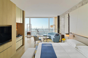 OEM Factory Direct Wholesale Price 3 Star Hotel Guest Room Furniture Manufacturer Custom King <b>Queen</b> MDF Panel Upholstered <b>Bed</b> - Product Image 6