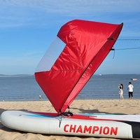 Planche à voile pliable pour kayak, planche de surf, voile assistée par énergie éolienne pour kayak, surf et voile