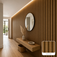 Panneaux muraux rainurés en WPC haut de gamme, écologiques, imperméables et ignifuges pour salle de bain et salon - Design graphique personnalisé en bois