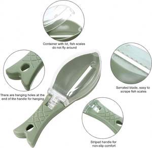 Grattoir à écailles de poisson, brosse à peau de poisson, outils pour fruits de mer, couteau de nettoyage rapide pour enlever les écailles, accessoires de cuisine - Product Image 5