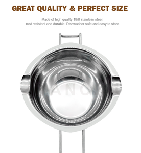 Bain-marie en acier inoxydable pour chocolat, beurre, fromage, bonbons - Design élégant, compatible lave-vaisselle et congélateur - Product Image 3