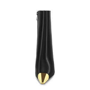 Nuovi Stivaletti da Donna Faction con Punta Affusolata e Tacco Alto, Chiusura ZIP, Suola in Gomma, Decorazioni Metalliche, Autunno Inverno, Aumento Altezza - Product Image 3