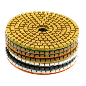 Custom 4inch 100mm buffing polishing pad round Diamond Wet Polishing Pad For Marble OEM