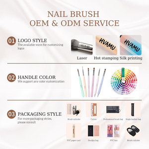 Ensemble de pinceaux à ongles japonais en bois de thé, manche ovale, pointes en nylon pour manucure française au gel - Product Image 6