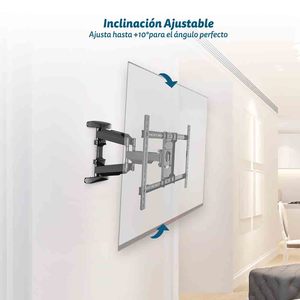 Support mural articulé pour téléviseurs de 40 à 75 pouces, jusqu'à 45 kg, VESA 100x100 à 600x400 - Product Image 4