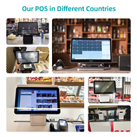 Sistemas POS Todo en Uno, Pantalla Táctil Negra, Windows I5, Terminal de Punto de Venta, Máquina de Punto de Venta para Restaurantes, Caja Registradora