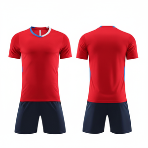 ชุดเสื้อฟุตบอลสโมสรแบบพิมพ์ลายตามสั่ง ปี 2025 แขนสั้น แห้งเร็ว พร้อมชื่อและโลโก้ บริการ OEM สำหรับชุดทีม - Product Image 2