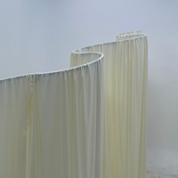 Support de toile de fond incurvé en métal réglable en forme de S pour événements de mariage