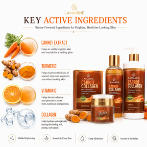 Conjunto de Creme e Sérum Facial Clareador com Colágeno, Vitamina C e Ácido Hialurônico de Cenoura e Cúrcuma para Adultos Unissex - Marca Própria - Product Image 4
