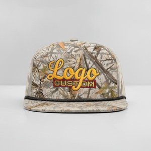 หมวกแก๊ปปักโลโก้ 3 มิติ แบบกำหนดเอง OEM รุ่น Ri 256 ลายพรางย้อนยุค หมวกเชือก หมวกพ่อ หมวกเบสบอล 5 แฉก สำหรับกีฬา - Product Image 4