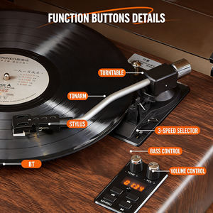 Hot Sale Multifunctional Turntable Record Player 5.3 <b>USB</b> FM Retro BT Record Player Radio Vintage Remote <b>Control</b> Home Audio Decor - Product Image 3