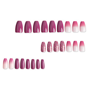 <span class=keywords><strong>Faux</strong></span> <span class=keywords><strong>ongles</strong></span> violets en gros, dégradé rose-violet <span class=keywords><strong>avec</strong></span> paillettes, capsules d'<span class=keywords><strong>ongles</strong></span> courtes, prêts à l'emploi, pour nail art, <span class=keywords><strong>avec</strong></span> emballage en boîtes - Product Image 3
