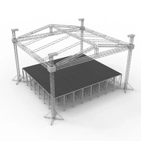 Système de treillis d'éclairage en aluminium certifié TUV 290x290, design portable carré et triangulaire pour scènes DJ et concerts