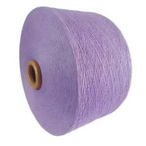 Yarn Manufacturer Taro Purple Eco Yarn 7030 Cotton Polyester Blended Recycle Yarn Open End For Circular Knit Machine