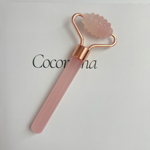 ลูกกลิ้งตาโรสควอตซ์หัวเดียวลูกกลิ้งหยกหยกธรรมชาติฉลากส่วนตัว - Product Image 2