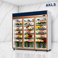 Réfrigérateur vertical commercial haut de gamme à 3 portes, grande capacité, pour magasin de proximité, vitrine réfrigérée à air