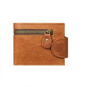 Vintage Retro Pebble Men's <b>Large</b> Capacity Quality Genuine <b>Leather</b> Open Closure Wallet Short RFID Feature Coin Pocket <b>Purse</b> Open - Product Image 4