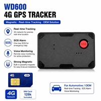 Traceur GPS magnétique 4G WD600 pour automobile OEM avec carte SIM mondiale