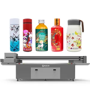 CF-2510 Double Station Rioch G5 Printing Machine Industrial Wood Acrylic Bottle UV Printer