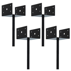 Poteaux JH-Mech Plaques <span class=keywords><strong>de</strong></span> base OEM ODM Support <span class=keywords><strong>de</strong></span> poteau <span class=keywords><strong>de</strong></span> clôture en forme <span class=keywords><strong>de</strong></span> U stable Pont d'ancrage en béton Support <span class=keywords><strong>de</strong></span> base <span class=keywords><strong>de</strong></span> poteau anti-rouille noir - Product Image 1