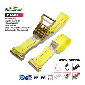 Sangle à cliquet FT11-513 de 2 po, 4400 LBS, pour rail E, en 100 % polyester et acier allié, pour la logistique et l'utilisation en fourgonnette - Product Image 3