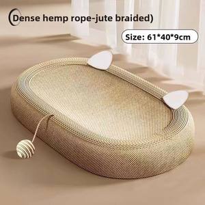 Tempat Garukan Kucing Sisal Mewah Modern Ukuran Besar dengan Tempat Tidur Kucing Terintegrasi, Tali Jute Ramah Lingkungan dan Tahan Lama untuk Semua Musim - Product Image 3
