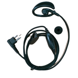 E37A-<strong>M</strong> G Type Earhook Headphone with 3.5mm <strong>Interface</strong> 100cm Cord Control Buttons for Motorola Kirisun Belfone Two Way Radio - Product Image 1