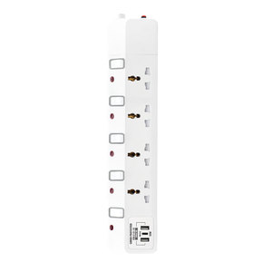 Multipresa con porta <span class=keywords><strong>USB</strong></span>-C, 4 prese, 250V 10A, 2 porte <span class=keywords><strong>USB</strong></span>-C - Product Image 1