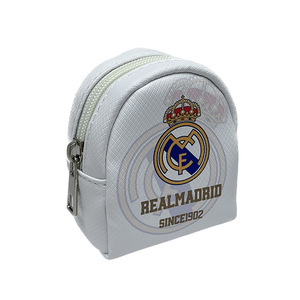 Sac de rangement portable unisexe en PU avec fermeture éclair, imprimé équipes de football Barca et Argentine, pour pièces de monnaie, vente en gros - Product Image 2