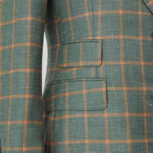 Tailleur marié mariage trois pièces <span class=keywords><strong>Blazzer</strong></span> gilet pantalon hommes vert Plaid hommes affaires costume décontracté ensemble coupe ajustée - Product Image 6