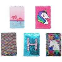 Carnet à sequins réversible personnalisé, format A5, journal, agenda sirène, bloc-notes magique pour le bureau, l'école, les cadeaux