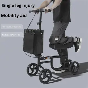 Skuter Lutut Satu Kaki untuk Pelatihan Rehabilitasi, Alat Bantu Jalan untuk Cedera Fraktur, Walker Rollator, Alat Bantu Jalan - Product Image 2