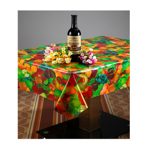 <span class=keywords><strong>Nappe</strong></span> en <span class=keywords><strong>plastique</strong></span> transparente PVC imprimée, imperméable, anti-taches, motif fruits, effet cristal, pour la maison et la salle à manger - Grande Vente - Product Image 2