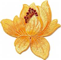 Patchs thermocollants brodés personnalisés Fleur de Lotus pour veste, robe, sac, chapeau, vêtements, décoration de mariage