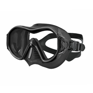 Masque de plongée à lentille unique Aloma Masque de plongée en silicone liquide à faible volume Cadre PC Vue de champ HD Verre de plongée avec caméra incluse - Product Image 3